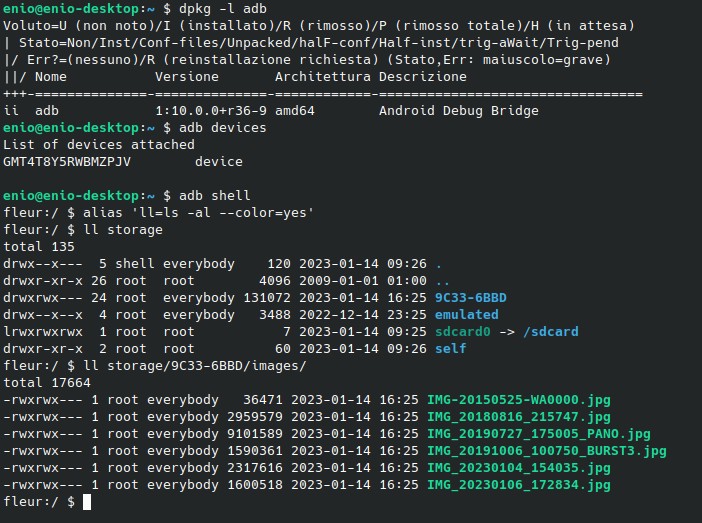 Sistemare la data di creazione: SetTimestampByFilenameAndroid ADB before