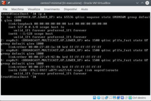 Cluster Centos 7 minimal: scheda di rete non configurata